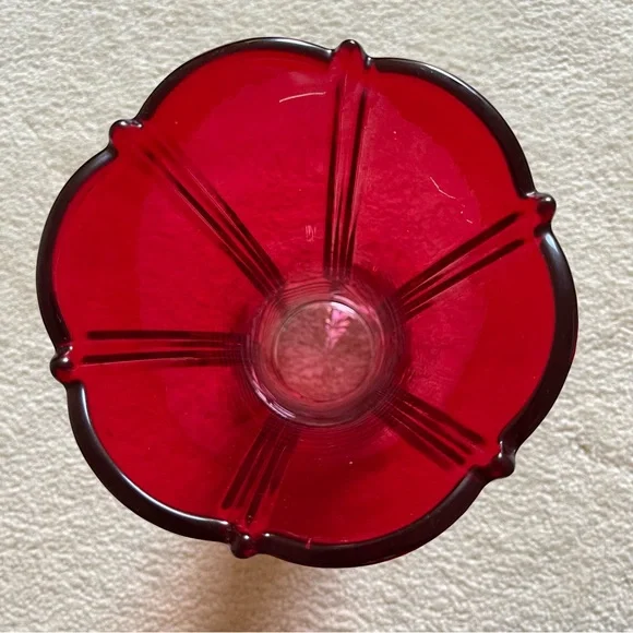 Glass Vase 10” Tall With 5” Opening For a Beautiful Bouquet of Flowers Red - Picture 6 of 12